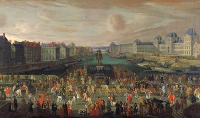 Procession of Louis XIV Across the Pont-Neuf, 1665-69 by French School